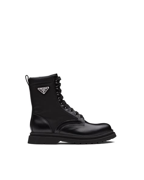 bota prada masculina|prada nylon combat boots.